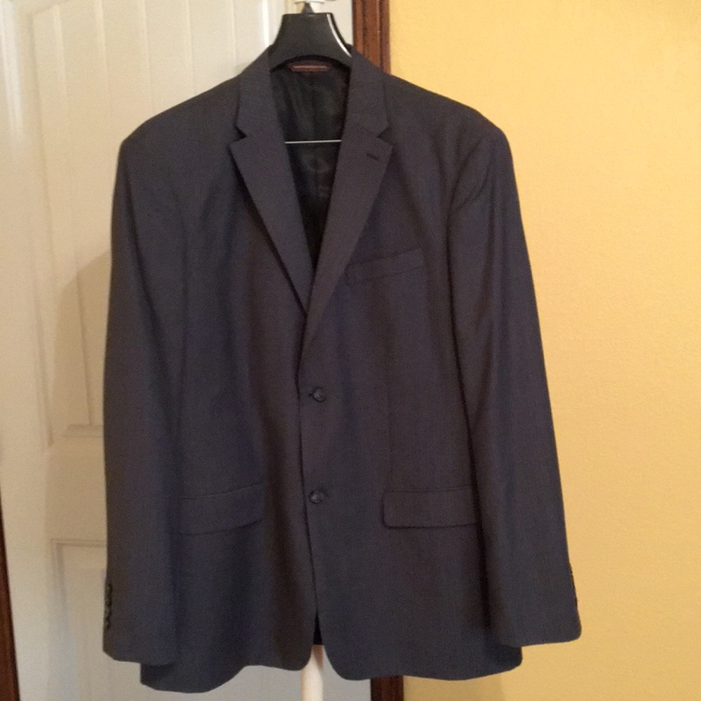 Perry Ellis Suit Pin Stripe Jacket/Blazer Like New Size 46R
